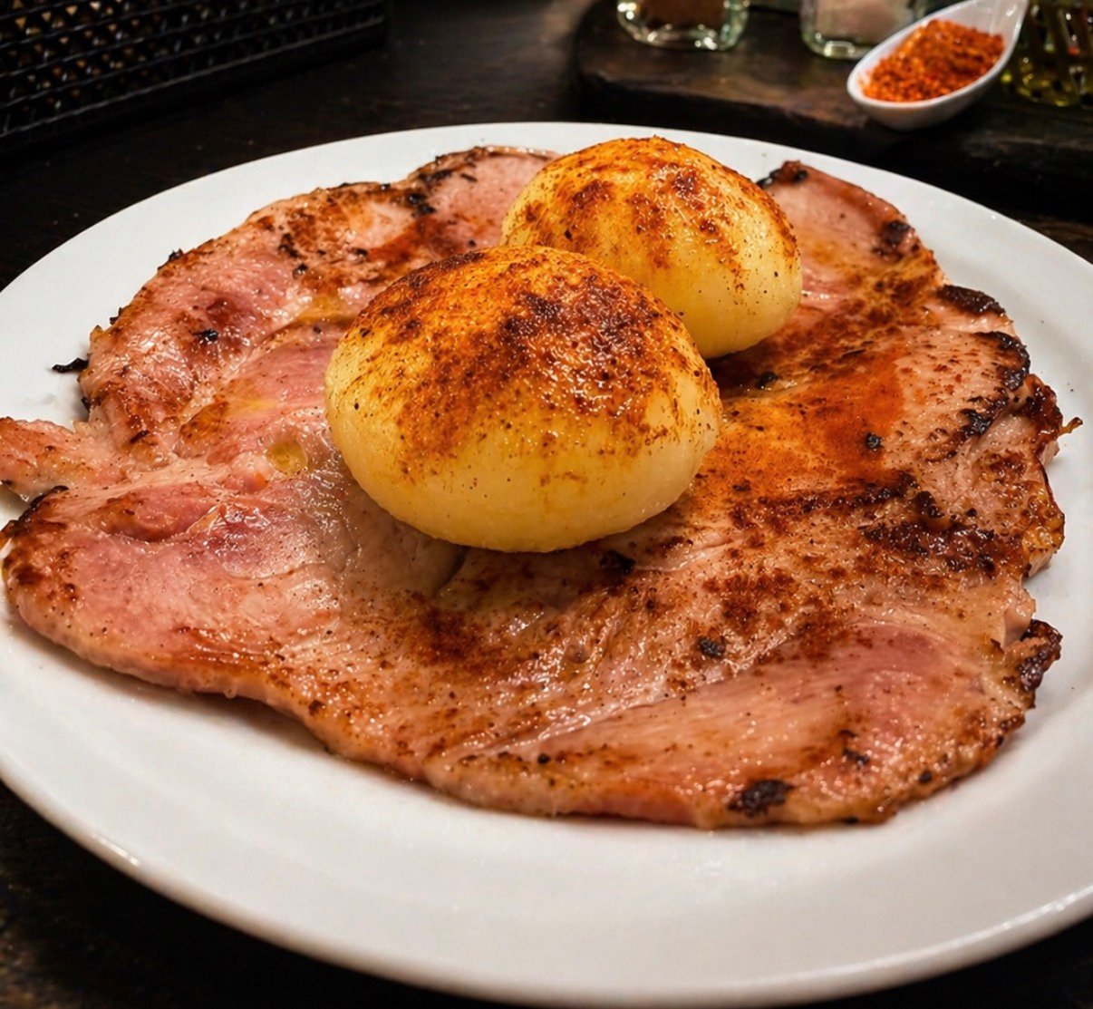 Lacón a la plancha con pimentón