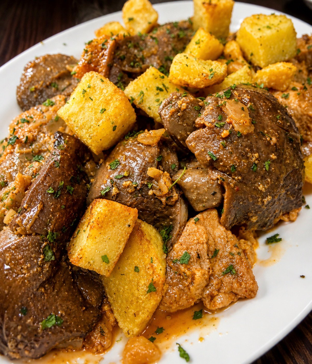 Tacos de adobo encebollado con setas